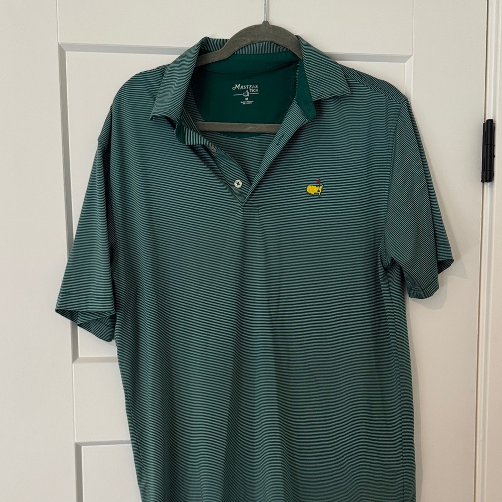Masters Striped Green Polo Shirt